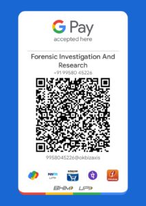 Forensic Investigation and Research QR Code. This code can be used for payment.